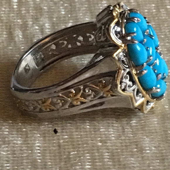 Turquoise Cluster Ring - Picture 3 of 4
